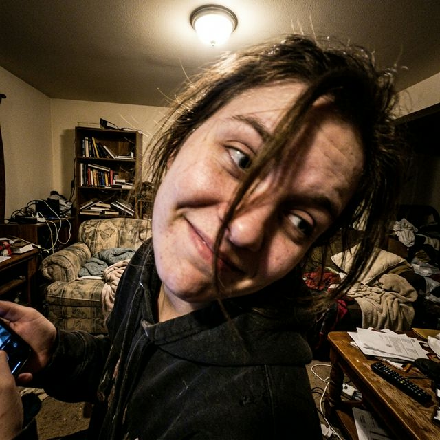 Bad photo example: angled, harsh shadows, cluttered background